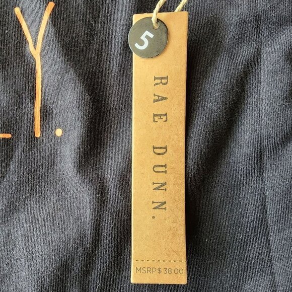 NWT Rae Dunn Spooky Vibes Only Black Shirt Childs Kids 5 - Picture 5 of 6